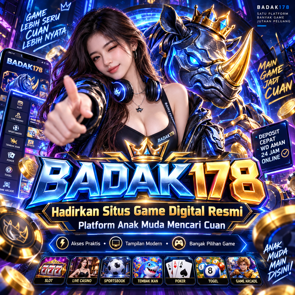 Badak178 : Hadirkan Situs Game Digital Resmi Platform Anak Muda Mencari Cuan
